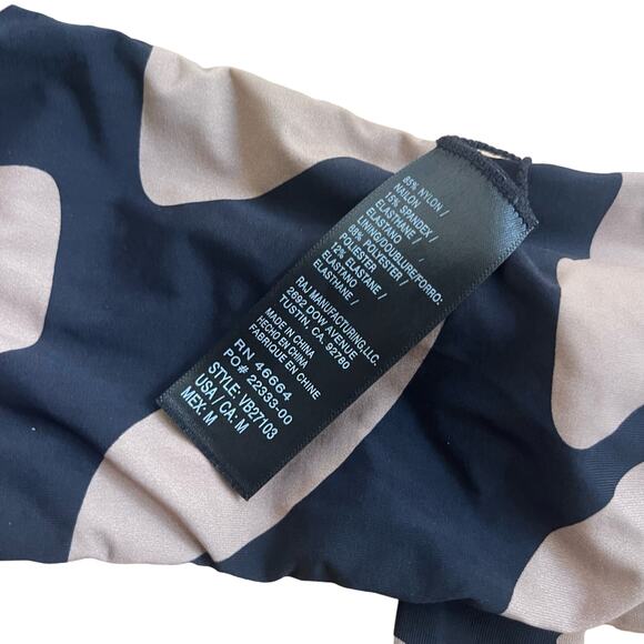 VYB SWIM SIENNA TOP HIGHER GROUND Black Tan Tie Front Size Medium NWT - Picture 4 of 7